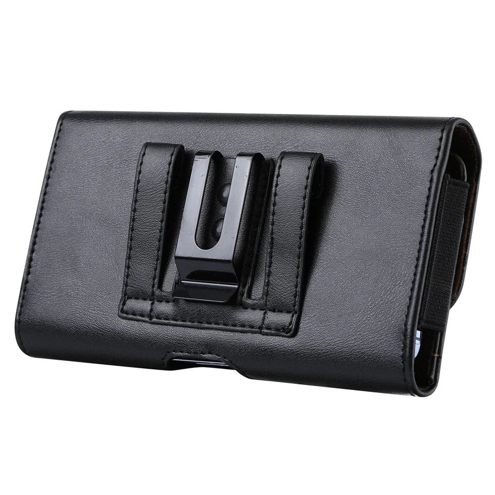 Multifunctional Phone Holster Case Horizontal PU Leather Belt Clip Waist Bag Pouch, Size XXXL (Inner Size: 18x9x2cm) - 5