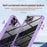For iPhone 14 Plus 6.7 inch  Phone Case Anti-scratch PC+TPU Mobile Phone Hybrid Back Cover Support Wireless Charging - Purple - 4
