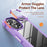 For iPhone 14 Plus 6.7 inch  Phone Case Anti-scratch PC+TPU Mobile Phone Hybrid Back Cover Support Wireless Charging - Purple - 6