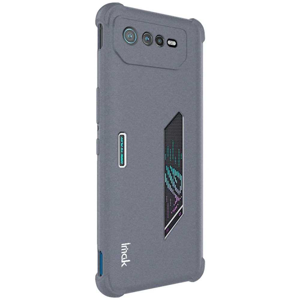 IMAK for Asus ROG Phone 6 5G Matte Texture Drop-proof Airbag TPU Wear-resistant Mobile Phone Case Shell - Grey - 3