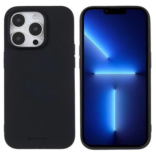 MERCURY GOOSPERY SOFT FEELING Series for iPhone 14 Pro 6.1 inch Matte TPU Phone Case Soft Back Protective Cover - Black - 1