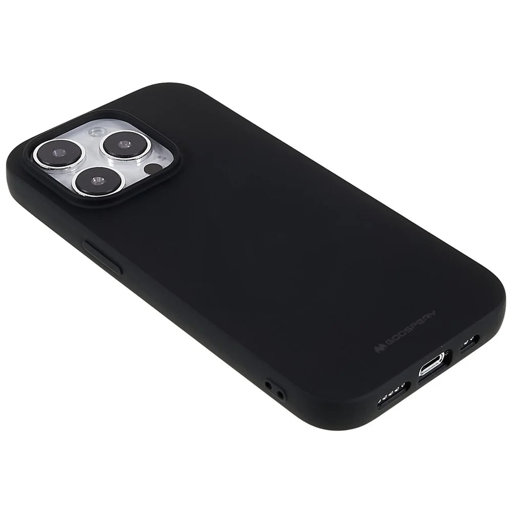 MERCURY GOOSPERY SOFT FEELING Series for iPhone 14 Pro 6.1 inch Matte TPU Phone Case Soft Back Protective Cover - Black - 5