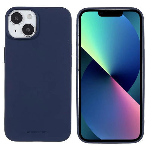 MERCURY GOOSPERY SOFT FEELING Series for iPhone 14 6.1 inch Soft Matte Case Shockproof TPU Protective Phone Cover - Blue - 1