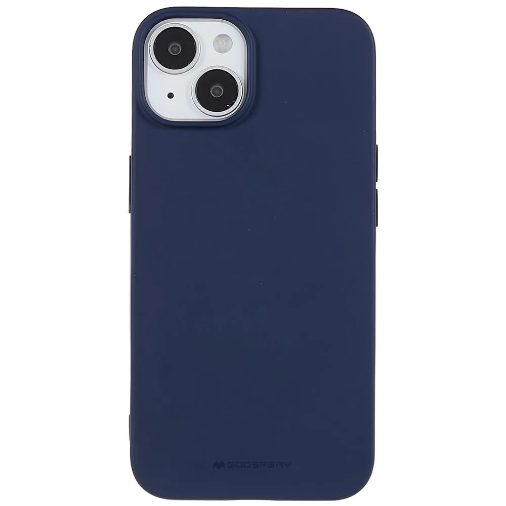 MERCURY GOOSPERY SOFT FEELING Series for iPhone 14 6.1 inch Soft Matte Case Shockproof TPU Protective Phone Cover - Blue - 2