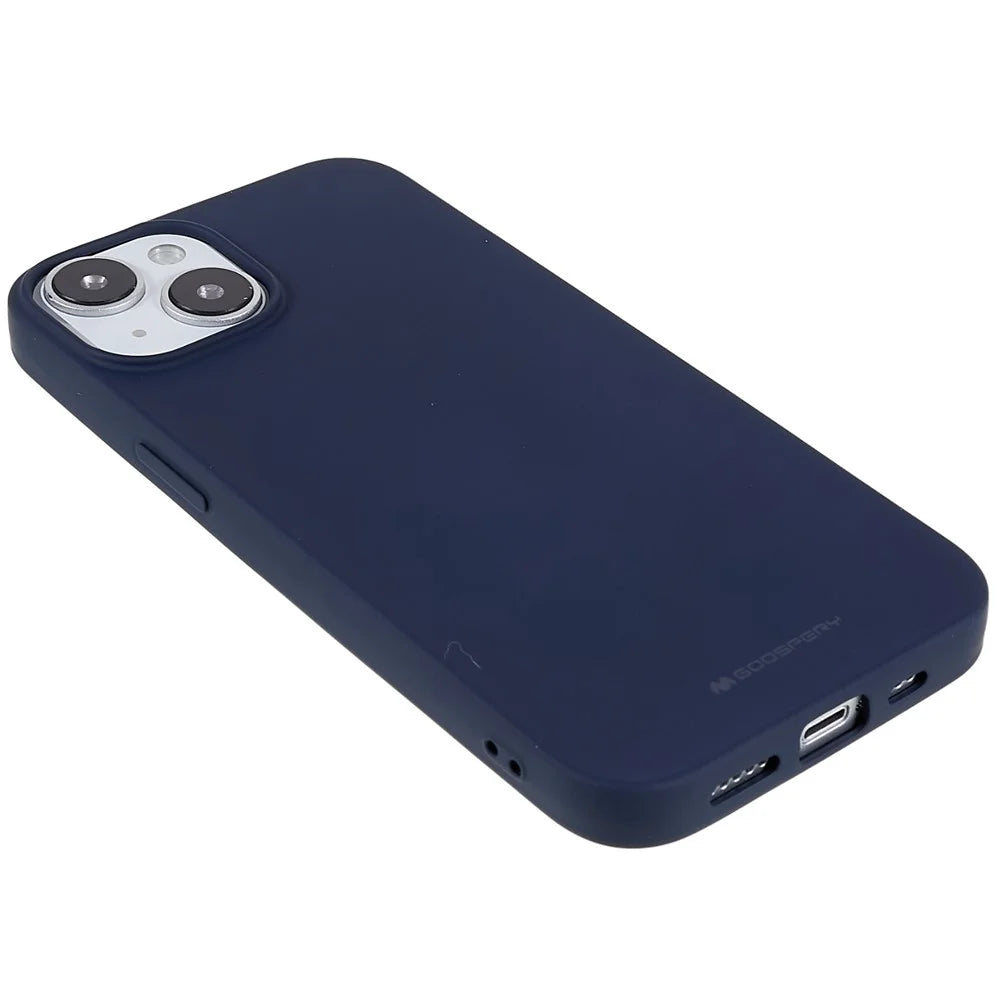 MERCURY GOOSPERY SOFT FEELING Series for iPhone 14 6.1 inch Soft Matte Case Shockproof TPU Protective Phone Cover - Blue - 5