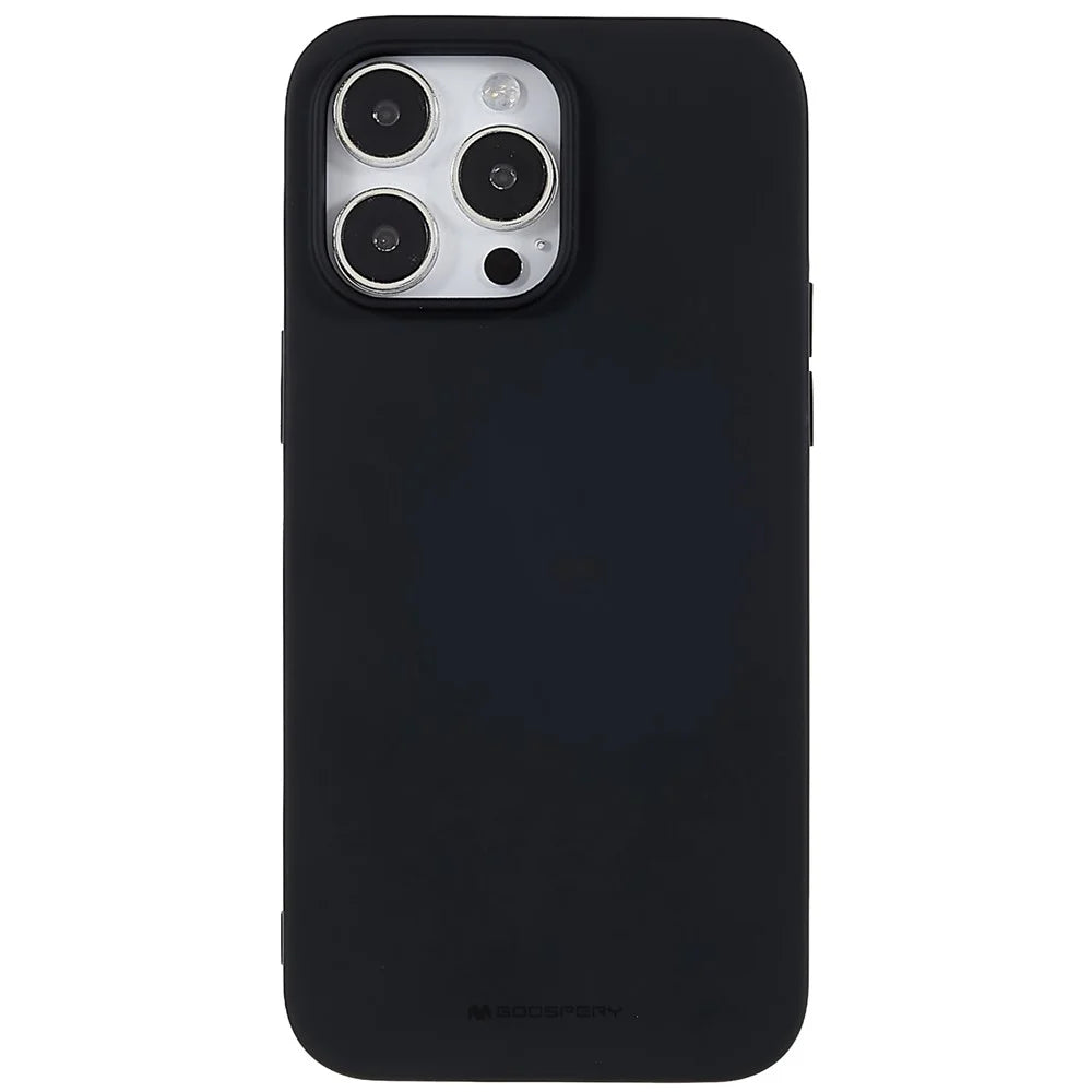 MERCURY GOOSPERY SOFT FEELING Series for iPhone 14 Pro Max 6.7 inch Soft TPU Matte Anti-fingerprint Case Precise Cutout Drop-proof Phone Protector - Black - 2