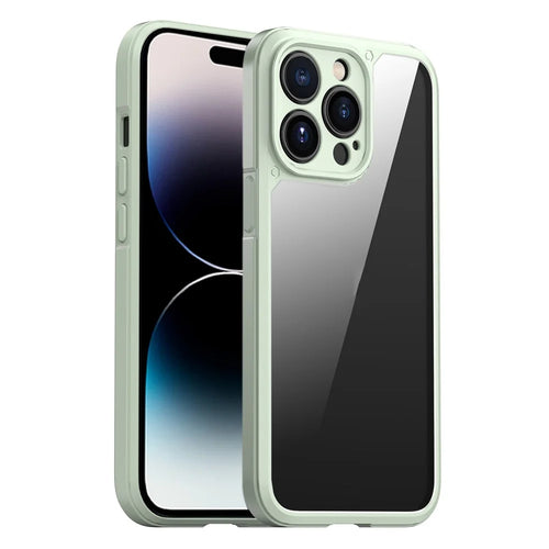 IPAKY For iPhone 14 Pro Max 6.7 inch Anti-fingerprint Detachable 2-in-1 Phone Case Hard PC+TPU Phone Cover - Matcha Green - 1