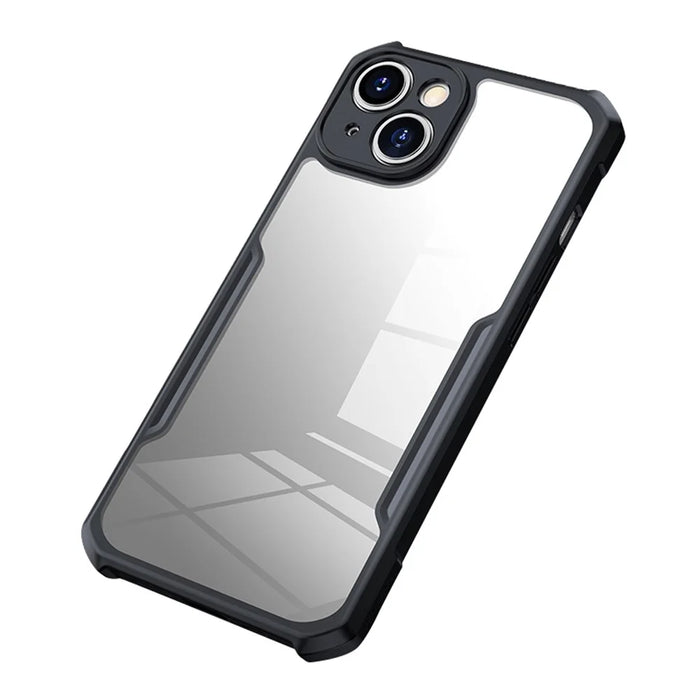 XUNDD For iPhone 14 6.1 inch Anti-scratch Acrylic + TPU Phone Case Protective Back Cover Support Wireless Charging - 1