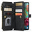 For Samsung Galaxy A71 4G SM-A715 Phone Cases with Strap CASEME C30 Zipper Multiple Card Holder PU Leather Cover - Black - 3