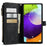 For Samsung Galaxy A52 4G / 5G / A52s 5G Phone Cases with Strap CASEME C30 Zipper Multiple Card Holder PU Leather Cover - Black - 4