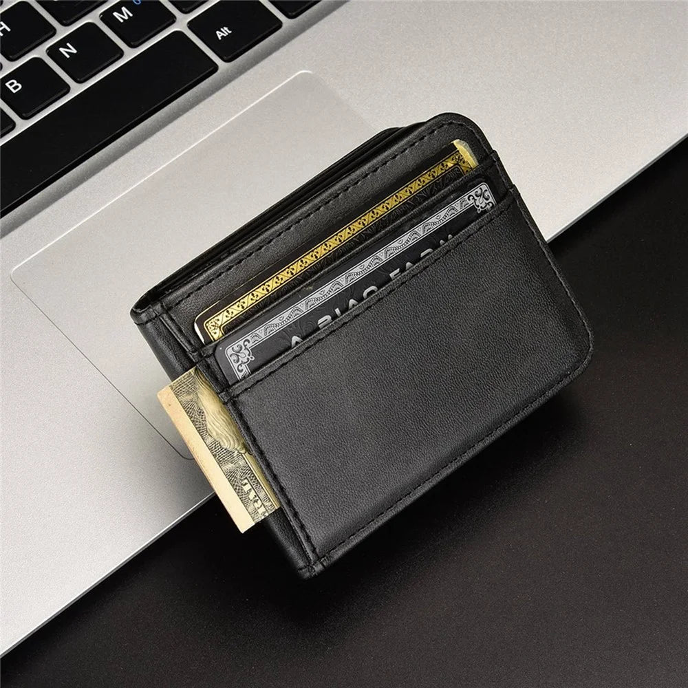 For Samsung Galaxy Z Flip3 5G PU Leather Cover Folding Phone Case Hard PC Cover with Wallet Design - Black - 7