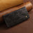 For iPhone 14 Plus Waxy Crazy Horse Texture Phone Case PU Leather TPU Stand Wallet Cover - Black - 6