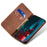 For iPhone 14 Pro 6.1 inch Phone Flip Wallet Cover Stand Scratch-resistant Jeans Cloth Texture PU Leather Mobile Phone Case - Coffee - 2