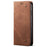 For iPhone 14 Pro 6.1 inch Phone Flip Wallet Cover Stand Scratch-resistant Jeans Cloth Texture PU Leather Mobile Phone Case - Coffee - 5