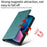 For iPhone 14 Plus Shockproof Phone Flip Wallet Case Scratch-resistant Phone Cover Stand with Wristband - Green - 5