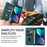 For iPhone 14 Plus Shockproof Phone Flip Wallet Case Scratch-resistant Phone Cover Stand with Wristband - Green - 7