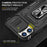 Mobile Phone Case for iPhone 14 Pro Max 6.7 inch, PC + TPU Ring Kickstand Cell Phone Shell with Slide Camera Protector - Black - 5