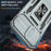 For iPhone 14 Pro 6.1 inch Hard PC + TPU Ring Kickstand Cell Phone Case Slide Camera Cover Anti-fingerprint Phone Shell - Grey - 2