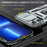 For iPhone 14 Pro 6.1 inch Hard PC + TPU Ring Kickstand Cell Phone Case Slide Camera Cover Anti-fingerprint Phone Shell - Grey - 3