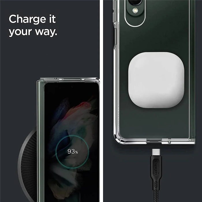 For Samsung Galaxy Z Fold4 5G Transparent Light Slim PC + TPU Hybrid Protective Cover Phone Case - 2