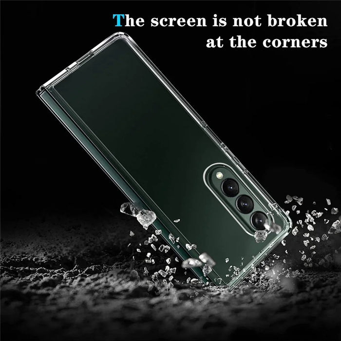 For Samsung Galaxy Z Fold4 5G Transparent Light Slim PC + TPU Hybrid Protective Cover Phone Case - 4