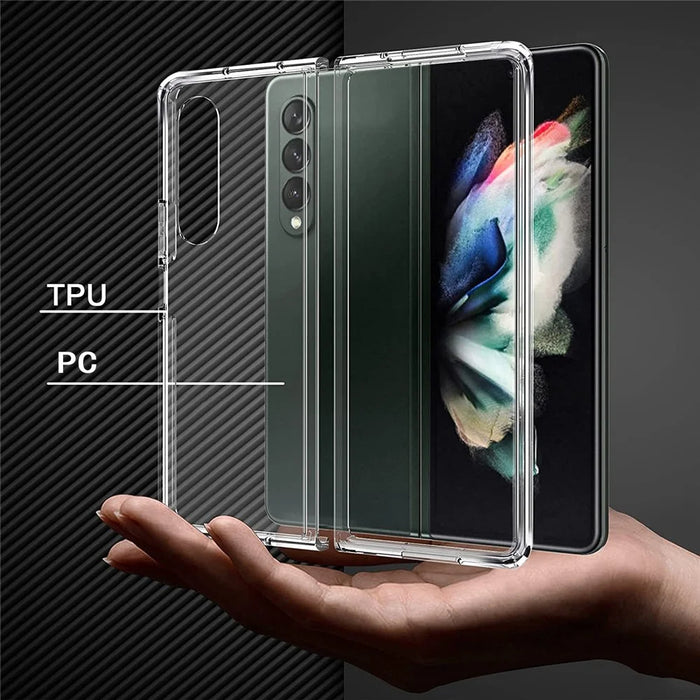 For Samsung Galaxy Z Fold4 5G Transparent Light Slim PC + TPU Hybrid Protective Cover Phone Case - 6