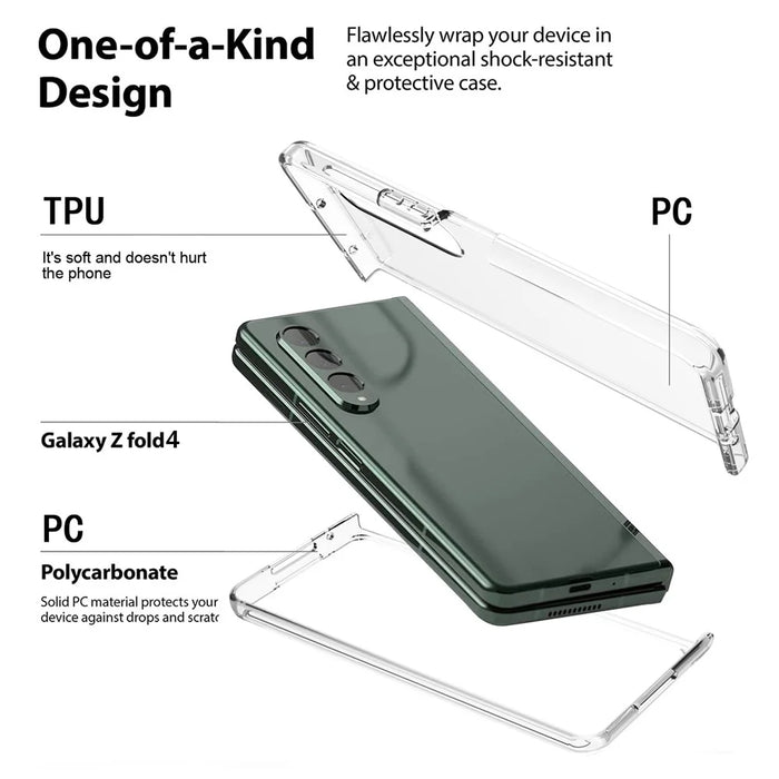 For Samsung Galaxy Z Fold4 5G Transparent Light Slim PC + TPU Hybrid Protective Cover Phone Case - 7