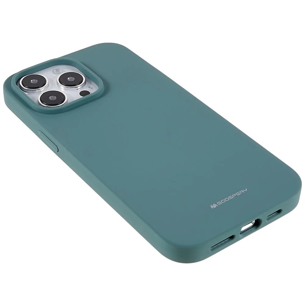 MERCURY GOOSPERY For iPhone 14 Pro Max 6.7 inch Anti-scratch Silicone Phone Case Drop-proof Cell Phone Protective Back Cover - Blackish Green - 5