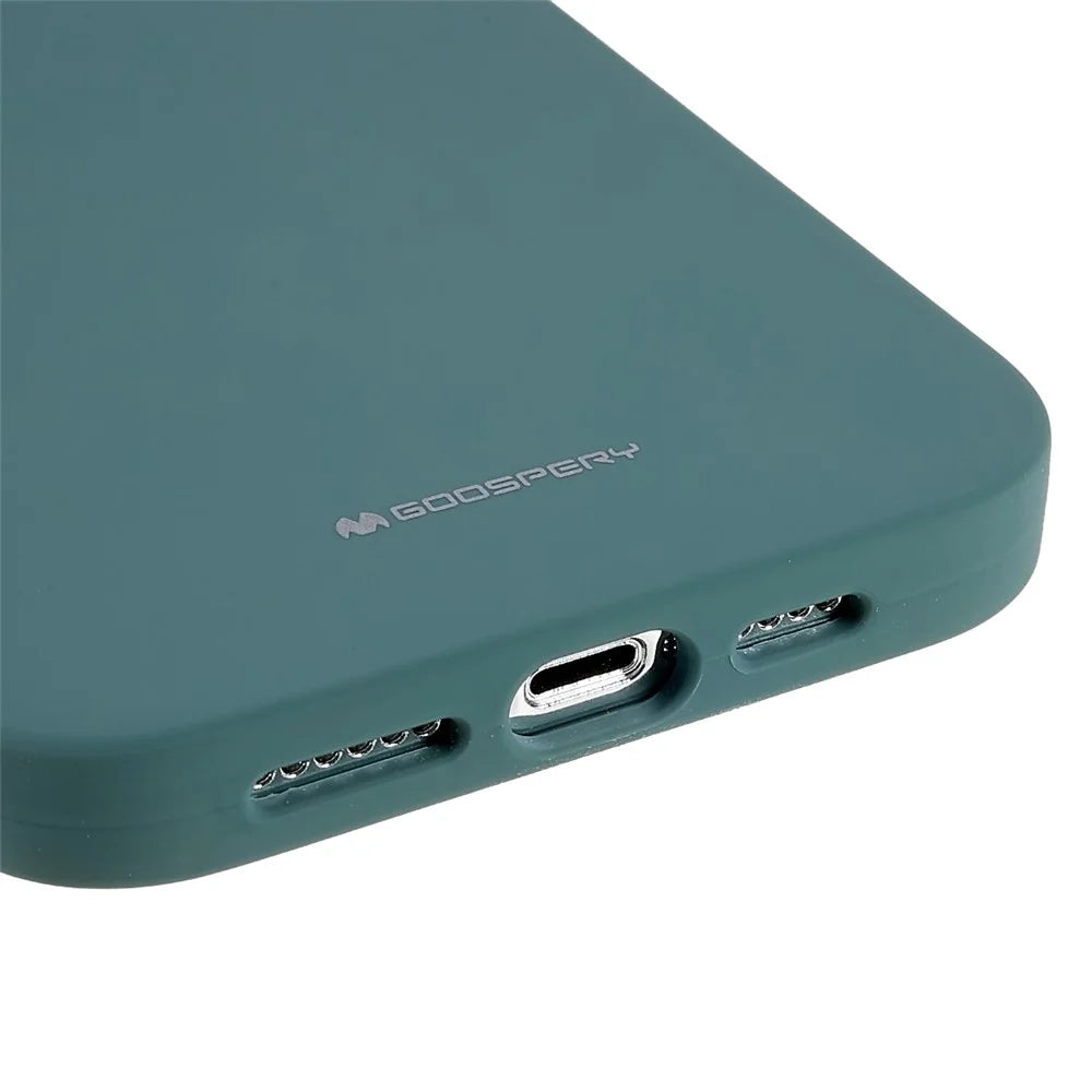 MERCURY GOOSPERY For iPhone 14 Pro Max 6.7 inch Anti-scratch Silicone Phone Case Drop-proof Cell Phone Protective Back Cover - Blackish Green - 6