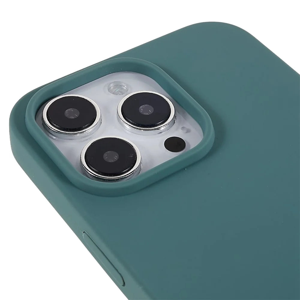 MERCURY GOOSPERY For iPhone 14 Pro Max 6.7 inch Anti-scratch Silicone Phone Case Drop-proof Cell Phone Protective Back Cover - Blackish Green - 7