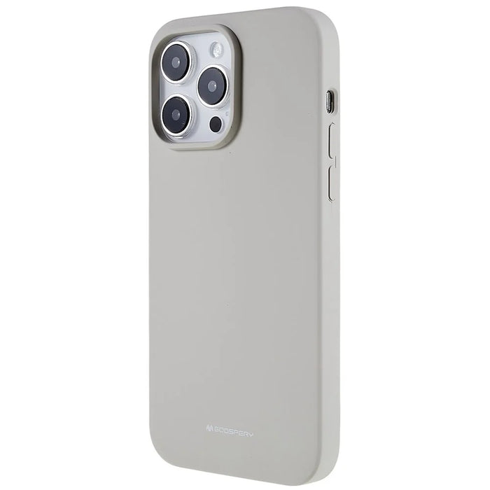 MERCURY GOOSPERY For iPhone 14 Pro 6.1 inch Soft Liquid Silicone Case Drop-proof Phone Back Cover - Beige - 3
