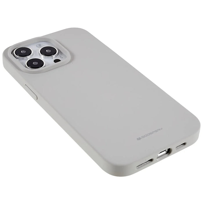 MERCURY GOOSPERY For iPhone 14 Pro 6.1 inch Soft Liquid Silicone Case Drop-proof Phone Back Cover - Beige - 5