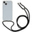 For iPhone 14 Plus Anti-scratch Soft TPU Phone Case Reinforced Corner Cover with Lanyard - 1
