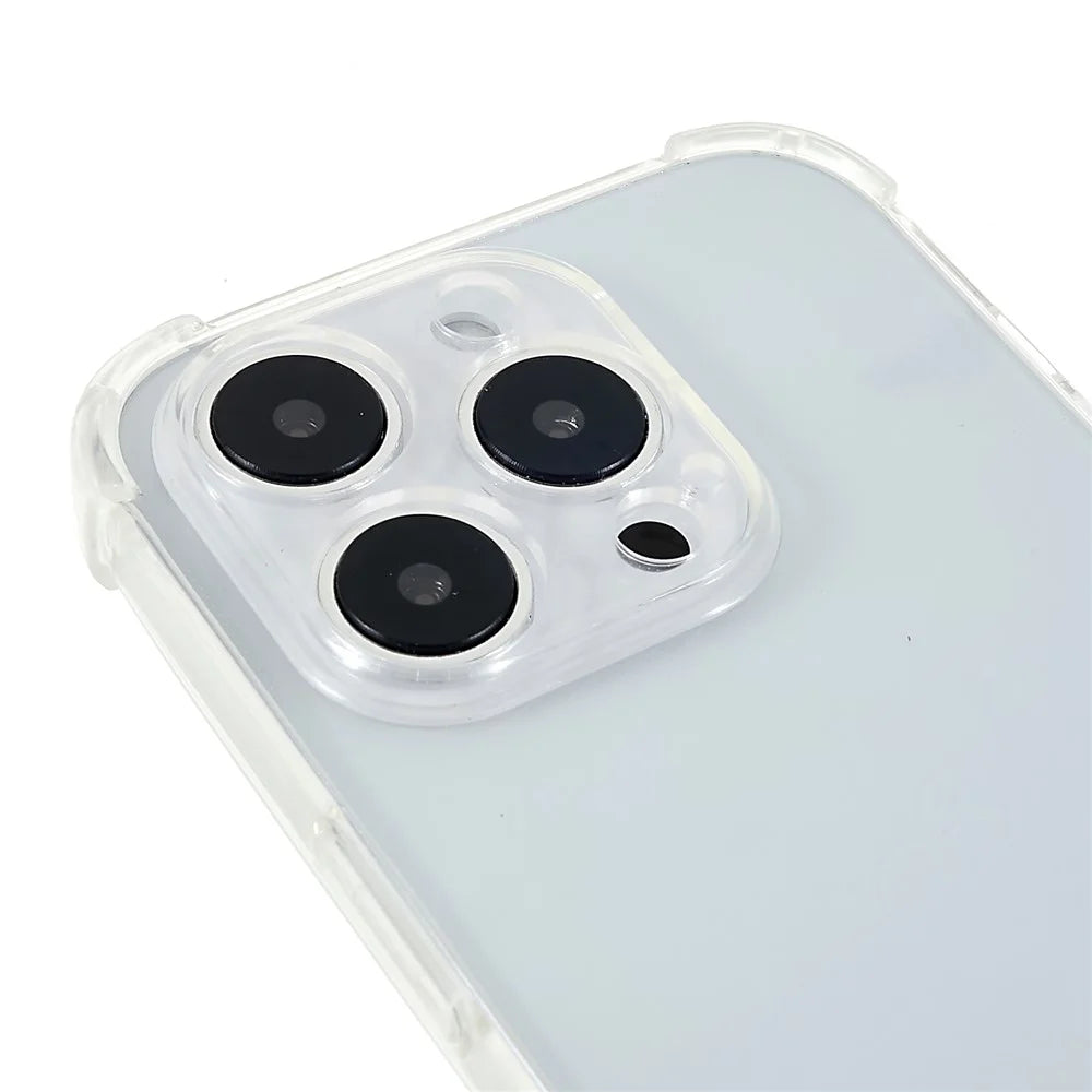 For iPhone 14 Pro 6.1 inch Crystal Clear Phone Case Reinforced Corner Anti-drop TPU Cover with Lanyard - 4
