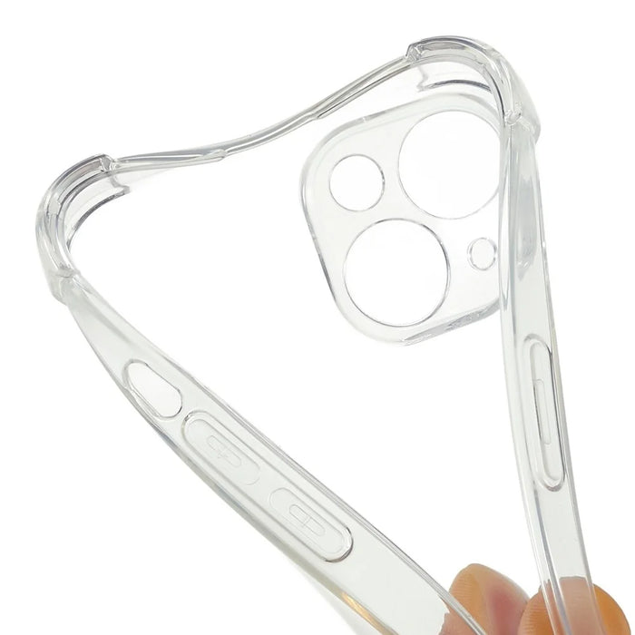 For iPhone 14 6.1 inch Enhanced Corner Phone Case Anti-drop Transparent TPU Cover with Lanyard - 7