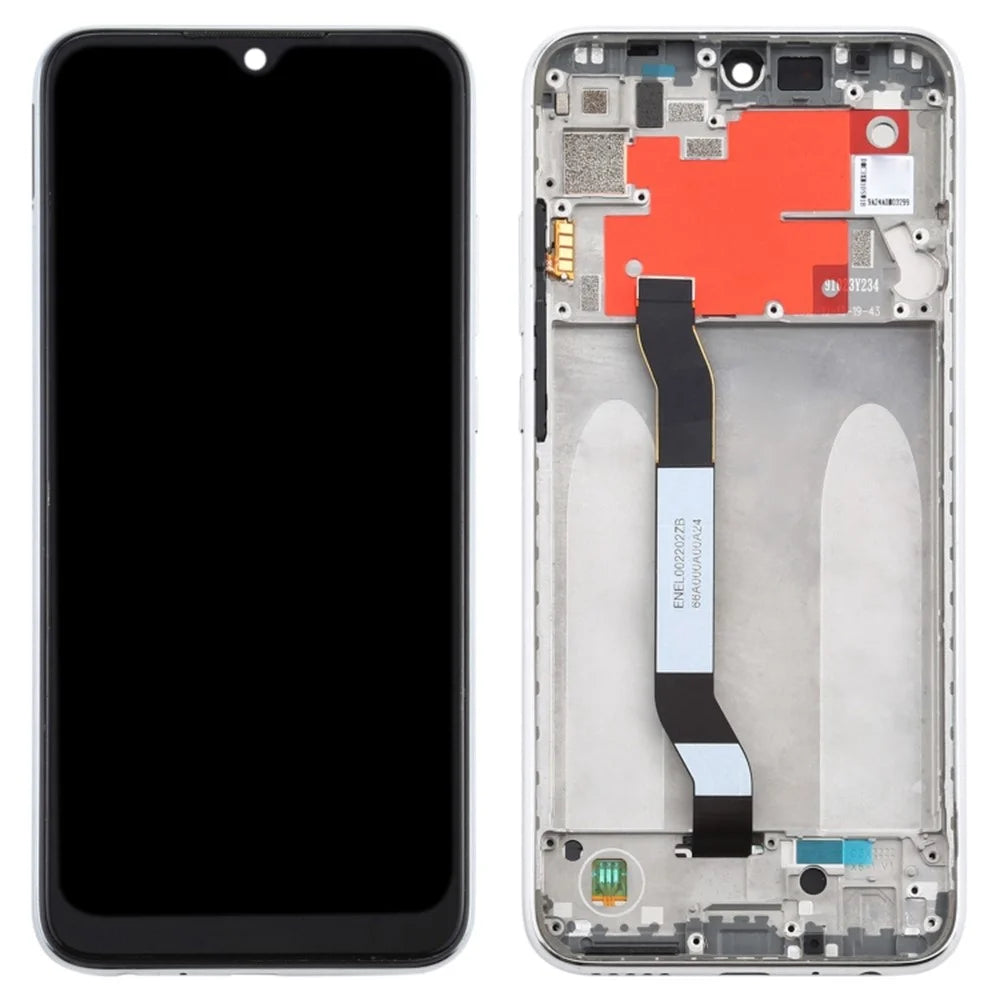 For Xiaomi Redmi Note 8T Grade B LCD Screen and Digitizer Assembly + Frame Part (without Logo) - Silver - 1