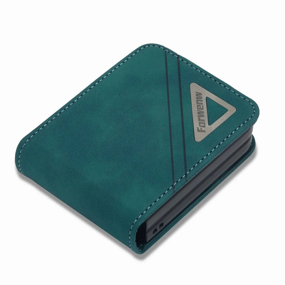 FORWENW F3-Series For Samsung Galaxy Z Flip3 5G Card Slot Design Flipping Case PU Leather Cell Phone Cover with Stand - Cyan - 5