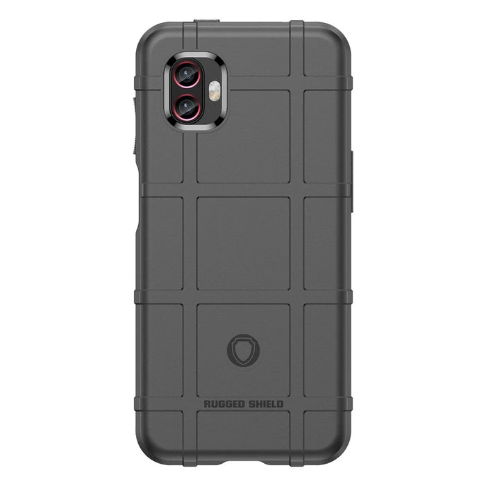 For Samsung Galaxy Xcover6 Pro 5G / Xcover Pro 2 5G Rugged Square Grid Protective Case Thickened TPU Shockproof Phone Shell - Black - 2