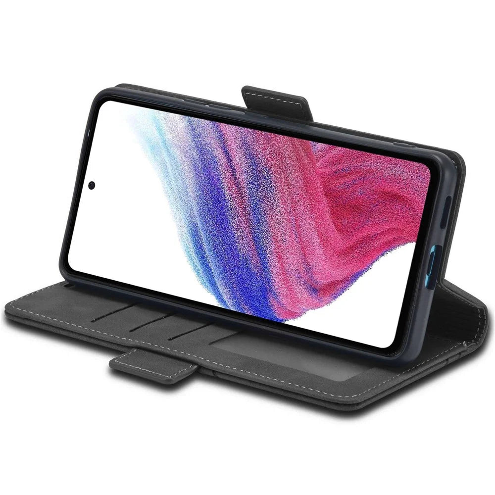 FORWENW F3-Series For Samsung Galaxy A53 5G Full Protection Wallet Style Case Flip PU Leather Mobile Phone Shell with Stand - Black - 3