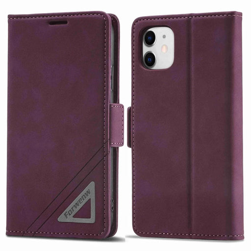 FORWENW F3-Series For iPhone 11 6.1 inch All-inclusive Protection Wallet Case PU Leather Flip Cell Phone Cover with Stand - Wine Red - 1