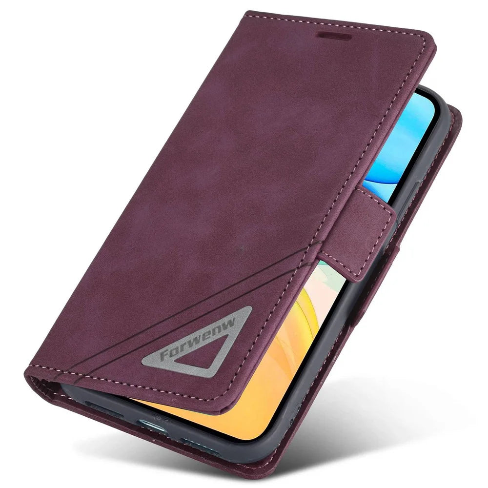 FORWENW F3-Series For iPhone 11 6.1 inch All-inclusive Protection Wallet Case PU Leather Flip Cell Phone Cover with Stand - Wine Red - 4