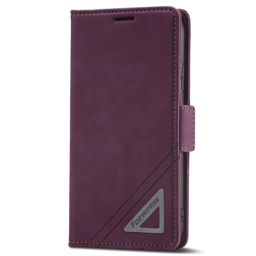 FORWENW F3-Series For iPhone 11 6.1 inch All-inclusive Protection Wallet Case PU Leather Flip Cell Phone Cover with Stand - Wine Red - 7