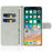 For iPhone 14 6.1 inch Glitter Bling PU Leather Wallet Style Phone Case Adjustable Stand Flip Shell with Hand Strap - Black - 2