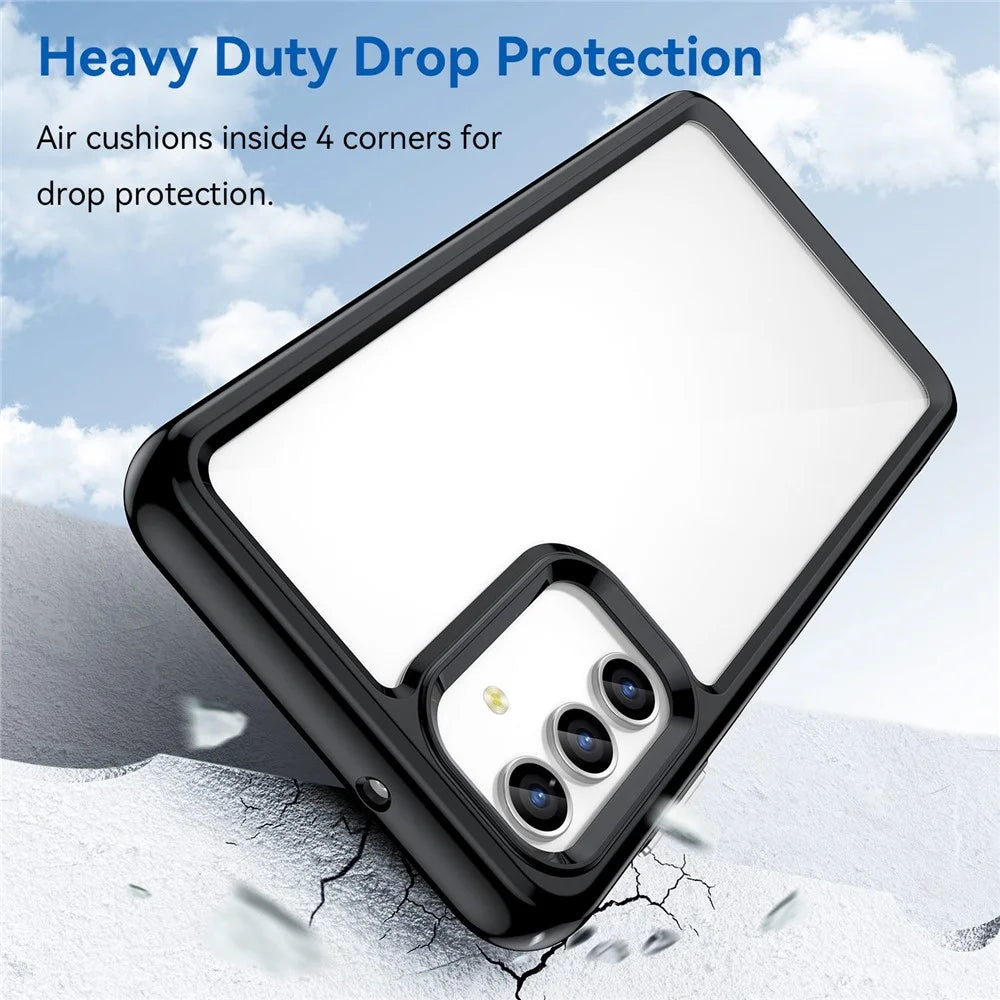 For Samsung Galaxy A13 5G / A13 4G / M13 5G / A04s 4G (164.7mm) TPU + Acrylic Hybrid Phone Case Drop-proof Protective Back Cover - Black - 3