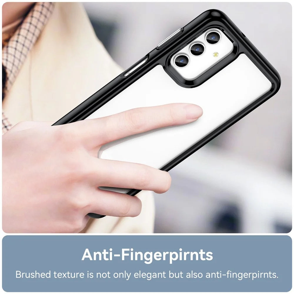 For Samsung Galaxy A13 5G / A13 4G / M13 5G / A04s 4G (164.7mm) TPU + Acrylic Hybrid Phone Case Drop-proof Protective Back Cover - Black - 5
