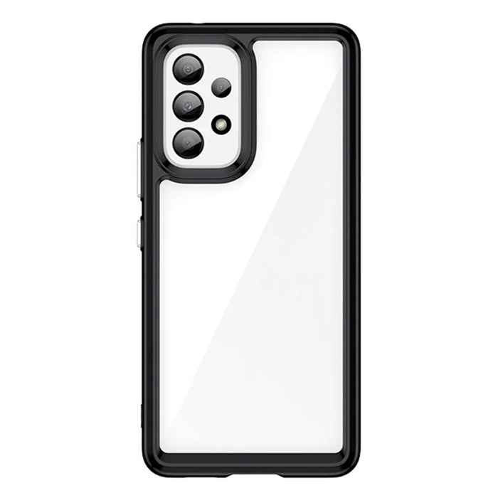 Anti-scratch Phone Case for Samsung Galaxy A53 5G, TPU Frame Acrylic Back Protective Cover - Black - 2