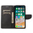 For iPhone 14 Pro Max 6.7 inch Supporting Stand PU Leather Imprinting Big Butterflies Flower Pattern Phone Cover Wallet Phone Case with Strap - Black - 2