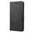For iPhone 14 Pro Max 6.7 inch Supporting Stand PU Leather Imprinting Big Butterflies Flower Pattern Phone Cover Wallet Phone Case with Strap - Black - 6