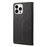 For iPhone 14 Pro Max 6.7 inch Supporting Stand PU Leather Imprinting Big Butterflies Flower Pattern Phone Cover Wallet Phone Case with Strap - Black - 7