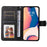 For iPhone 14 Pro Max 6.7 inch Calf Texture PU Leather Phone Full Protection Cover Magnetic Clasp Flip Stand Wallet Case - Black - 2